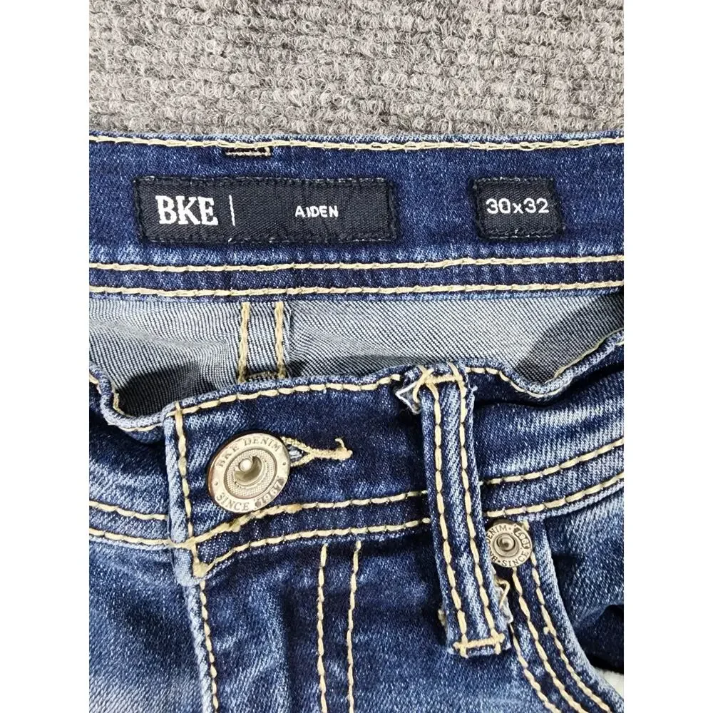 BKE Aiden Men's 30x32 Slim Fit Bootcut Stretch Blue Jeans Denim ABS21401